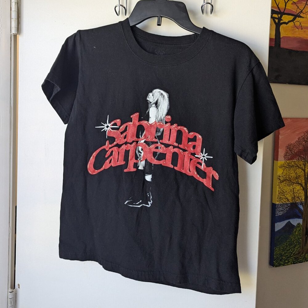 Sabrina Carpenter Black T-Shirt Short Sleeve Size Small